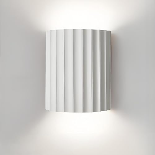 YUPIN Moderne Macaron Wandleuchte Nordisch Harz Flur Wandleuchte G9 Kreative Nachttischlampe Wandlampe Dekor Up Down Design Flurlampe Innen Für Schlafzimmer Wohnzimmer Flur Restaurant(Weiß,6000K) von YUPIN