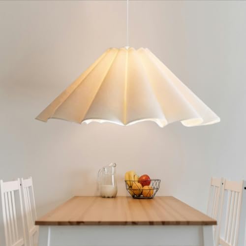 YUPIN Moderner Kreativer Stoff Kronleuchter Einkopf Kronleuchter Höhenverstellbar Geeignet Für Schlafzimmer Wohnzimmer Esszimmer Nachttisch Arbeitszimmer E27 (Glühbirne Nicht Enthalten)(groß) von YUPIN