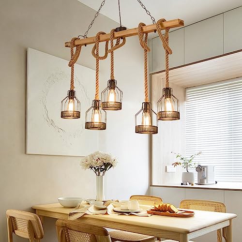 Vintage Pendelleuchte Retro Esstischlampe E27 Hängeleuchte höhenverstellbar Pendellampe Esszimmerleuchte Eisenkäfig Hängelampe Büro Kronleuchter Küchen Wohnzimmer Deckenleuchten 5-Flammig 100CM Vintage Pendelleuchte Retro Esstischlampe E27 Hängeleuchte höhenverstellbar Pendellampe Esszimmerleuchte Eisenkäfig Hängelampe Büro Kronleuchter Küchen Wohnzimmer Deckenleuchten 5-Flammig 100CM von YUPIN