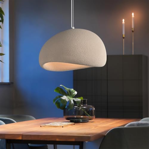 YUPIN Wabi-Sabi Polystyrol Pendelleuchte Für Esstisch Kreative Japanischer Höhenverstellbar Flure Hängelampe E27 Moderne Neues Braun Art Déco Kronleuchter Für Kücheninsel Wohnzimmer Esszimmer(50cm) von YUPIN