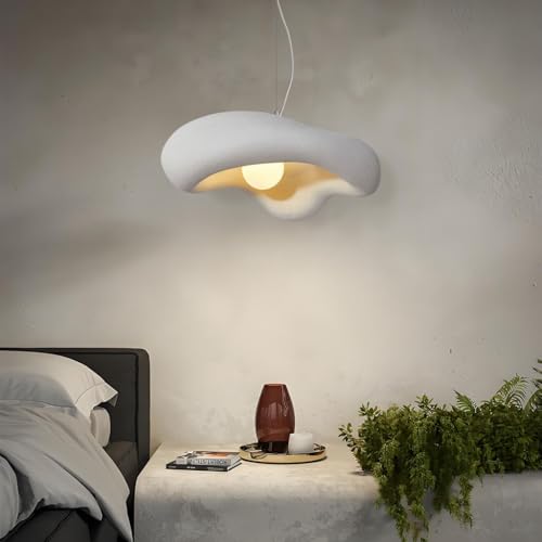 YUPIN Wabi-Sabi Wolken Hängeleuchte Für Esstisch Moderne E27 Pendelleuchte Aus Polystyrol Elegante Hängeleuchte Aus Innenbeleuchtung Für Wohnzimmer Esszimmer Schlafzimmer Kücheninsel(Weiß,30cm) von YUPIN