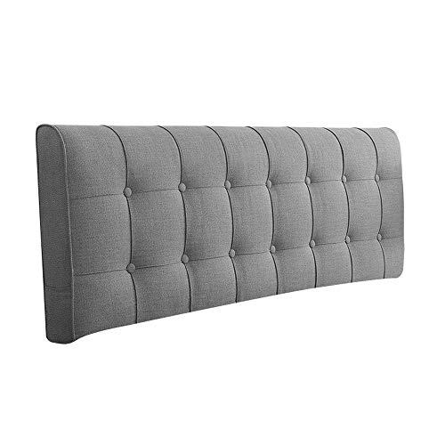 Bett Rückenpolster Stoff Sofa Rückenpolster Lendenkissen Bett Weichpackung Rückenkissen Bett Rückenlehne Nacken- und Taillenstützkissen Waschbar ( Color : Dark Gray With Headboard , Size : 150cm ) von YUPING