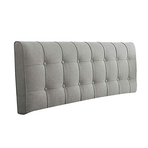 Bett Rückenpolster Stoff Sofa Rückenpolster Lendenkissen Bett Weichpackung Rückenkissen Bett Rückenlehne Nacken- und Taillenstützkissen Waschbar ( Color : Light gray Without Headboard , Size : 200cm ) von YUPING