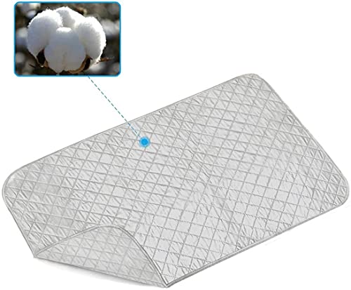 YUPPIE TONE Bügelmatte für Tisch Silber Faltbare tragbare XXL,60 * 55 cm von YUPPIE TONE