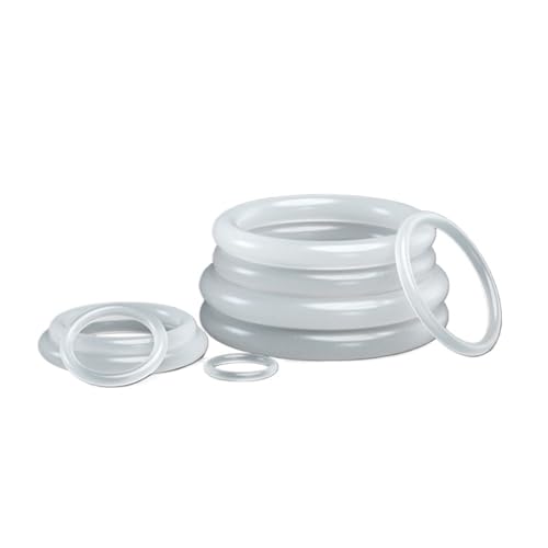 YUQIWANG(レインキのお店) O-Ring aus weißem Silikon CS 1/2/3 mm OD 3 ~ 60 mm Ringe aus lebensmittelechtem Silikon, O-Ringe, Gummidichtungen, 5/10/50 Stück (OD 15 mm CS 3 mm, 50 Stück) von YUQIWANG(レインキのお店)