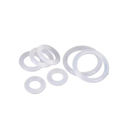 YUQIWANG(レインキのお店) Weißer Silikon-O-Ring, lebensmittelechtes Silikonkautschuk, verschleißfest, hitzebeständig, wasserdicht, Dichtungsring CS 2/2,4/3/4 mm, Außendurchmesser 5–80 mm(OD 27mm (CS 2.4mm)) von YUQIWANG(レインキのお店)