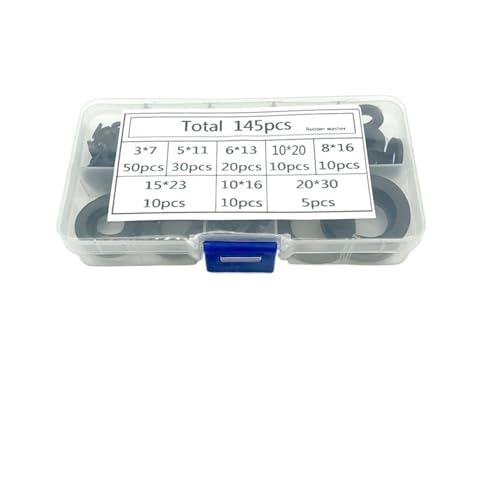 YUQIWANG(ΣТО 8 Größen Schwarze Isolierung Dichtring Gummi Plattenschale Dichtung Sortiment Set M3 M4 M5 M6 M8 M15 M20 Home Verbesserung von YUQIWANG(レインキのお店)