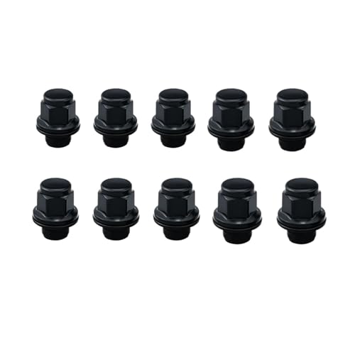 YUQIWANG(ΣТО M12x1,5 schwarze Muttern für Radmuttern 37 mm Länge, 21 mm (13/16") Sechskant(8pcs) von YUQIWANG(レインキのお店)