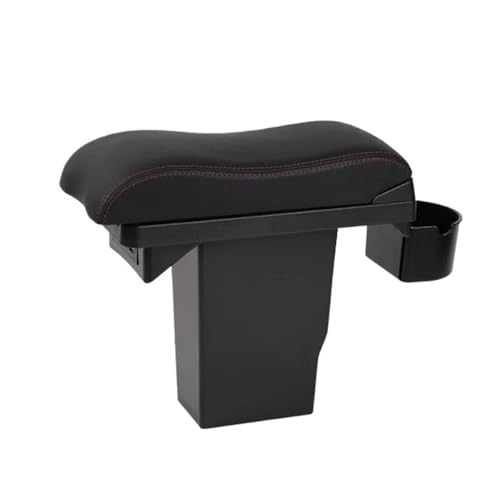 YUQUDGELKY Auto-Armlehnenbox Für Peugeot 2008 Bohrfreie Mittelkonsole Modifikation Armaturenbrett Mit USB-Anschluss(Curved Red line) von YUQUDGELKY