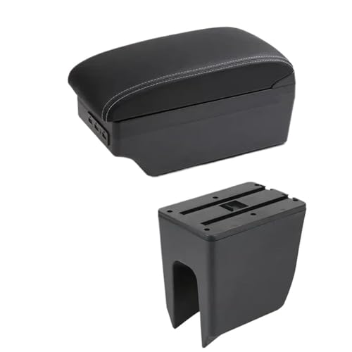 YUQUDGELKY Für Dacia Für Spring Armlehnenbox Mittelkonsole Interne Nachrüstung USB-Ladung(C black line 7USB) von YUQUDGELKY