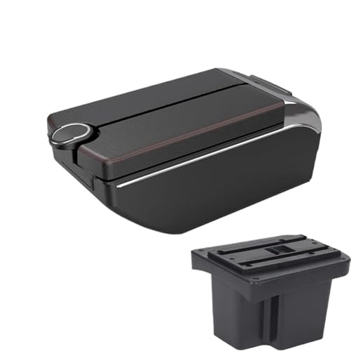 YUQUDGELKY Für Kia Für Cerato Für Forte K3 Armlehnenbox Mittelkonsolenaufbewahrung Inhaltsaufbewahrungsbox Armlehnenbox Mit USB Autoinnenraum(B1 Red line 7 usb) von YUQUDGELKY