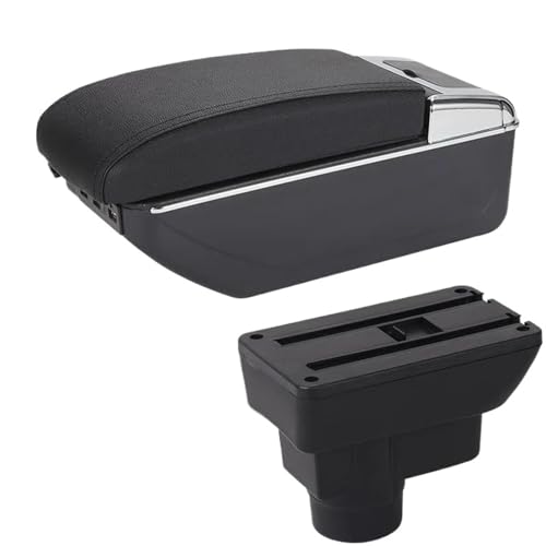 YUQUDGELKY Für Opel Für Corsa D Armlehnenbox Für Opel Für Corsa Autoarmlehne Rückenlehne Innenraum Nachrüstteil Aufbewahrungsbox Zubehör(A2 Black line 7USB) von YUQUDGELKY
