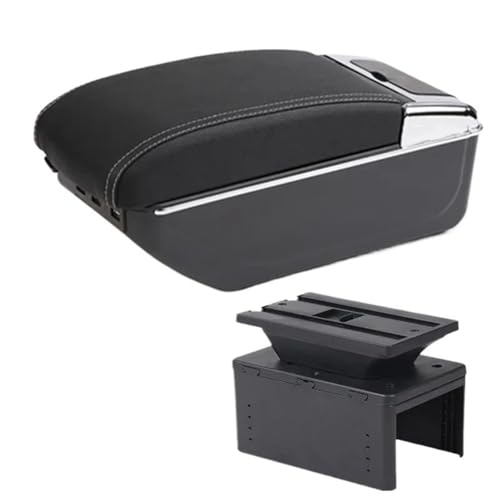 YUQUDGELKY Für Opel Für Zafira B Armlehne Innenraumteile Nachrüstteile Auto Armaturenbrett Mittel-Lagerbox Mit USB(D3 weiße Linie 7USB) von YUQUDGELKY