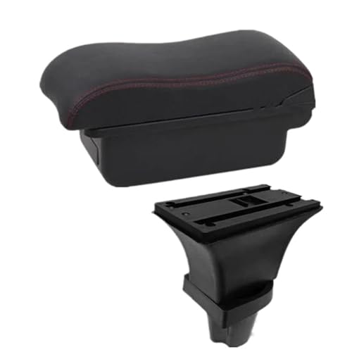 YUQUDGELKY Für Peugeot 108 Armlehnenbox, Zentrale Aufbewahrungsbox Mit USB-Anschluss(A2 red line No USB) von YUQUDGELKY