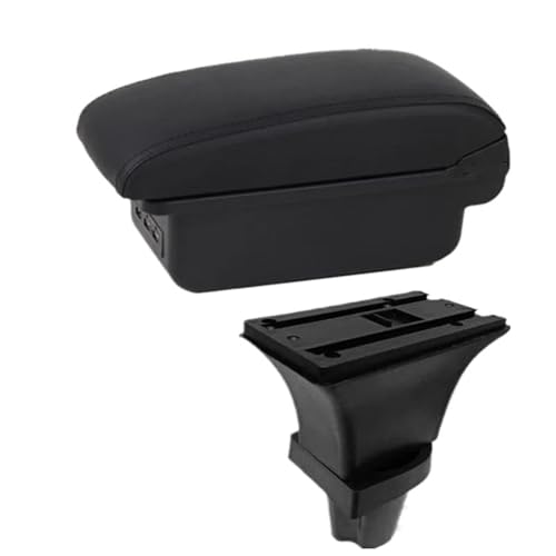 YUQUDGELKY Für Peugeot 108 Armlehnenbox, Zentrale Aufbewahrungsbox Mit USB-Anschluss(B1 Schwarze Linie 3USB) von YUQUDGELKY