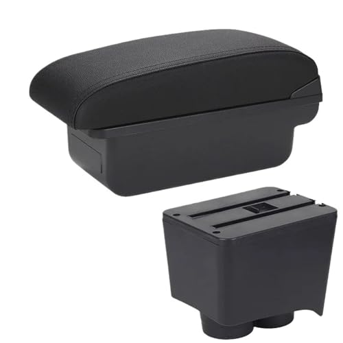 YUQUDGELKY Für VW Für Polo Armlehne Für VW Für POLO Mk5 6R Für Vento 2002 2003 2004 2005 2006 2007 2008 2009 Armlehnenbox Auto Aufbewahrungsbox(C2 Schwarze Linie KEIN USB) von YUQUDGELKY
