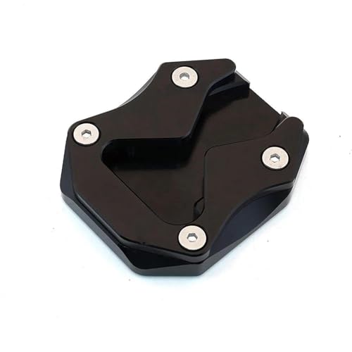 YUQUDGELKY Motorrad Für SYM Für MAXSYM 400 400i 2021 2022 2023 Motorrad-Ständerfuß-Seitenständer-Verlängerungsplatte Zubehör(SCHWARZ) von YUQUDGELKY
