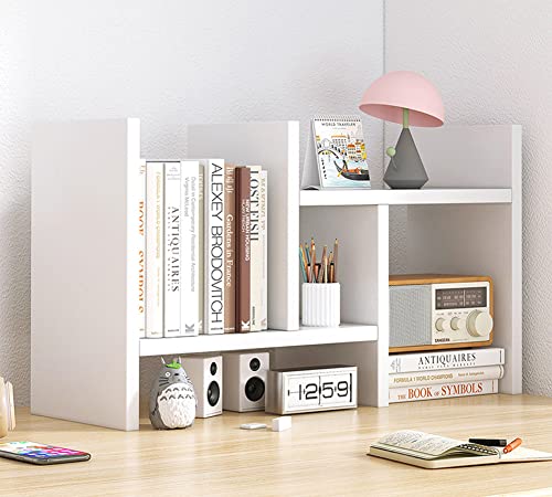 YUR Kleine Schreibtisch-Bücherregale, erweiterbarer Schreibtisch-Organizer, Büro-Schreibtisch-Ständer, DIY-Bücherregal, multifunktionales Aufbewahrungsregal aus Holz von YUR