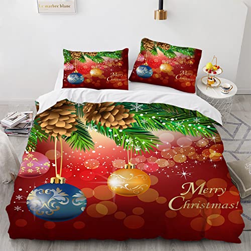 YURKO Bettwäsche Set 3Teilig Weihnachten Weihnachts Wintermotiv Weihnachtsmotiv Polyester Baumwolle Bettbezug 135X200 Kein Bügeln Mit 2 Kissenbezügen 80X80Cm 135X200 cm YURKO Bettwäsche Set 3Teilig Weihnachten Weihnachts Wintermotiv Weihnachtsmotiv Polyester Baumwolle Bettbezug 135X200 Kein Bügeln Mit 2 Kissenbezügen 80X80Cm 135X200 cm von YURKO