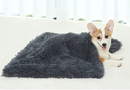 Anti-Angst-Kuscheldecke, Premium-Plüsch-Hundedecke, Kunstfell-Abdeckung, Haustier-Überwurf, Schlaf-Donut-Decke, langlebiger Katzenbettschutz für Shiba Inu von YURRO