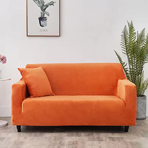 Luxuriöser elastischer Plüsch-Sofabezug, Stretch-Sofa-Schonbezüge, rutschfester, dicker Samtbezug, wasserdichter Möbelschutz für Ledersofa von YURRO