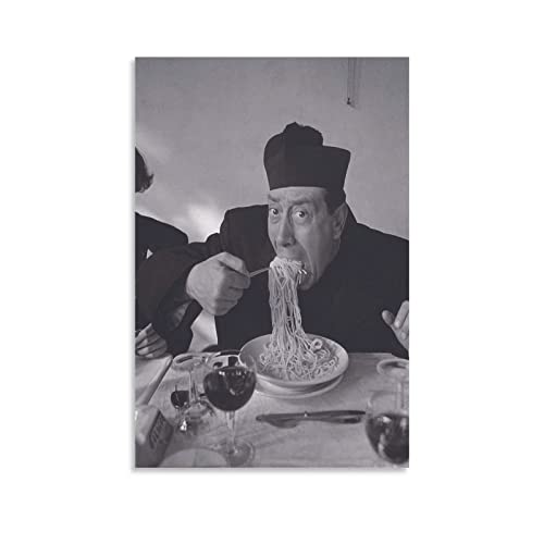 YURUOXIMAO Druck Auf Leinwand Senza Cornice Don Camillo Peppone Poster Teens Girls Wall Art Home Decor Kitchen Decor 50 * 70cm von YURUOXIMAO