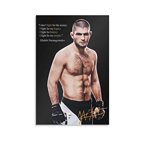 YURUOXIMAO Foto Auf Leinwand Senza Cornice Khabib Nurmagomedov Poster Soggiorno Camera da letto Pittura Opera d'arte 50 * 70cm von YURUOXIMAO