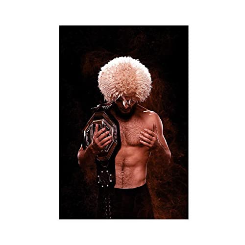 YURUOXIMAO GemäLde Auf Leinwand Senza Cornice Khabib Nurmagomedov Poster Boxing 5 Wall Art Paintings Picture for Living Room Homes 60 * 90cm von YURUOXIMAO
