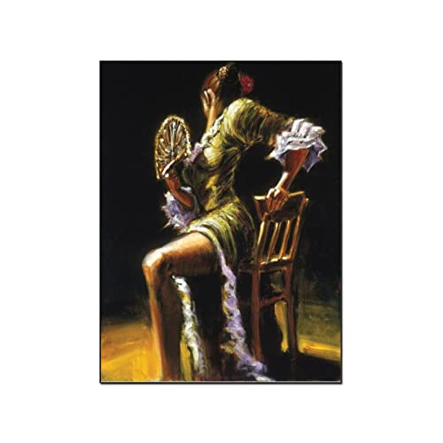 YURUOXIMAO Leinwand Wandkunst Malerei Senza Cornice Fabian Perez Flamenco Poster Soggiorno Camera da letto Pittura Opera d'arte 60 * 80cm YURUOXIMAO Leinwand Wandkunst Malerei Senza Cornice Fabian Perez Flamenco Poster Soggiorno Camera da letto Pittura Opera d'arte 60 * 80cm von YURUOXIMAO