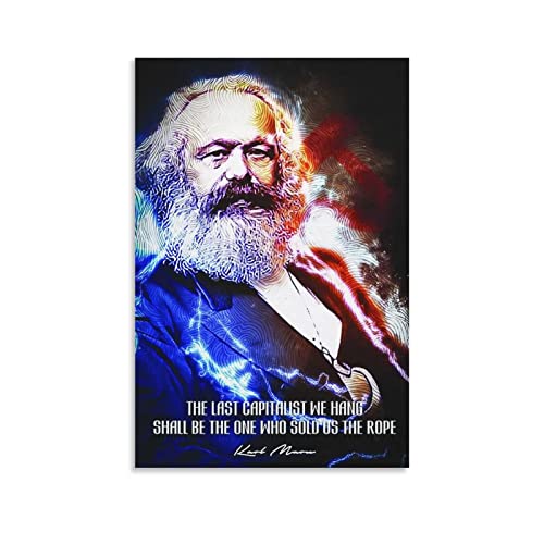 YURUOXIMAO Leinwand Wandkunst Malerei Senza Cornice Karl Marx Picture Print Modern Family Bedroom Decor Posters 40 * 60cm von YURUOXIMAO