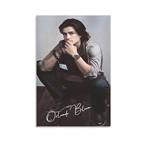 YURUOXIMAO Leinwand Wandkunst Malerei Senza Cornice Orlando Bloom Poster Decorazione Soggiorno Camera da letto Pittura 60 * 80cm von YURUOXIMAO