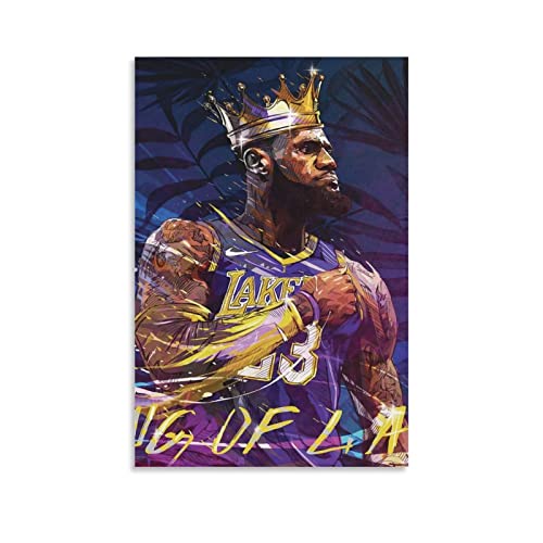 YURUOXIMAO Poster Kunstdrucke Senza Cornice LeBron James Poster Living Room Bedroom Painting Artwork 60 * 90cm von YURUOXIMAO