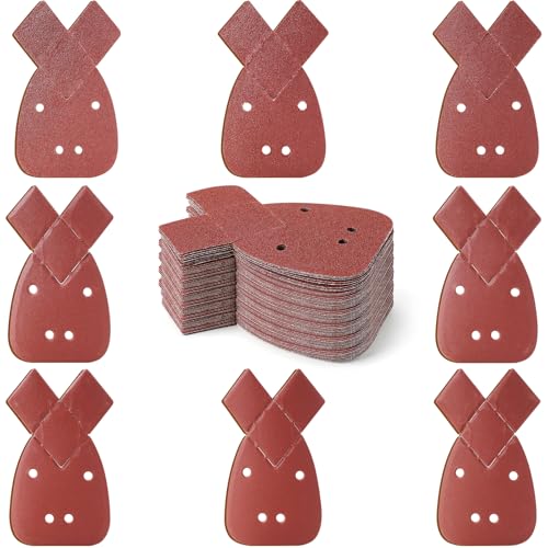 70 Stück Schleifblätter, Dreiecke Schleifblätter, 40/60/80/120/180/240/320/400, 8 verschiedene Körnungen, von grob bis fein, Schleifpapier für Black and Decker Detail Palm Sander 70 Stück Schleifblätter, Dreiecke Schleifblätter, 40/60/80/120/180/240/320/400, 8 verschiedene Körnungen, von grob bis fein, Schleifpapier für Black and Decker Detail Palm Sander von YUSHIHU