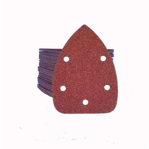 75 Stück Dreieckschleifer, 5 Löcher, Körnung 40/60/80/120/180/240/320/400/600, Dreiecke, Schleifpapier von YUSHIHU