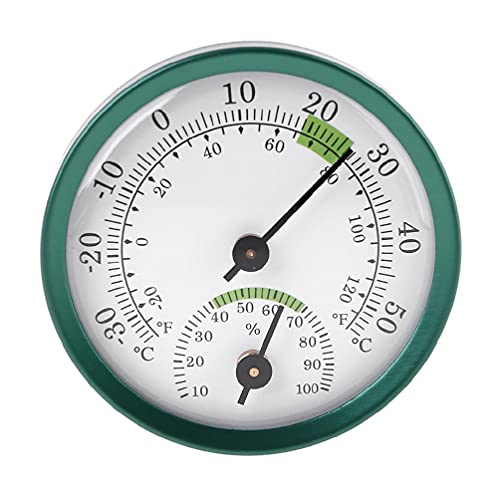 YUSHU Haushalt Thermometer Hygrometer Mechanisch Ohne Batterie Mini Temperatur Feuchtigkeitsmesser Innenthermometer Hygrometer Display für Gewächshaus, Garten von Yushu