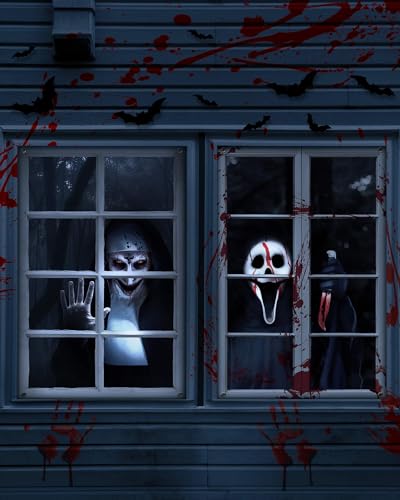 2er Pack Halloween Geist-Tür- und Fensterabdeckung für Schwestern, Halloween-Dekoration, Partydekorationsartikel 2er Pack Halloween Geist-Tür- und Fensterabdeckung für Schwestern, Halloween-Dekoration, Partydekorationsartikel von YUSPENYE