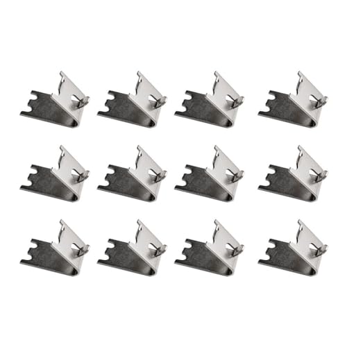 YUSSEQDD 12 Stück langlebige Gefrierschrank Regalhalterungen für den Kühlschrank, praktischer und robuster Gefrierschrank Regal Clip aus Edelstahl von YUSSEQDD
