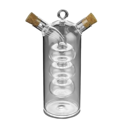 YUSSEQDD Mit Stil servieren und aufbewahren. Einzigartige Menage Flasche mit Korkstopfen. 2 in 1 Glasflasche für Soße, Öl, Essig YUSSEQDD Mit Stil servieren und aufbewahren. Einzigartige Menage Flasche mit Korkstopfen. 2 in 1 Glasflasche für Soße, Öl, Essig von YUSSEQDD