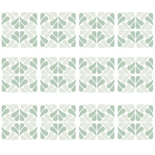 YUSSEQDD Selbstklebende Fischgrätenmuster Klebefliesen für Küchenwände, 3D Fliesenaufkleber für Wandfliesen aus PVC für die Küche, SCQ1097 (20 x 20 cm), 12 Stück von YUSSEQDD