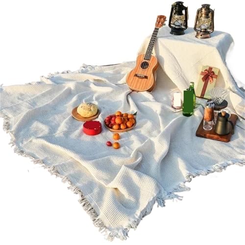 YUSUZH Picknickdecke Stricken Camping Picknick Matte Tragbare Reise Wandern Picknick Tuch Tischdecke Matte Weiche Sofa Decken Outdoor FüR Picknicks(90x90cm) von YUSUZH