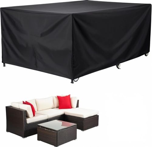 Housse de protection pour meubles de jardin 420D, imperméable, pour canapés d'extérieur, à usage général, pour tables et chaises d'extérieur, rectangulaire, résistante aux intempéries 240x190x85cm Housse de protection pour meubles de jardin 420D, imperméable, pour canapés d'extérieur, à usage général, pour tables et chaises d'extérieur, rectangulaire, résistante aux intempéries 240x190x85cm von YUSUZHU