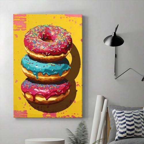 YUSUZHU Donut, Poster und Drucke, Leinwandgemälde, für Schlafzimmer, Wohnzimmer, Flur, Wandkunst, Wanddekoration, Zitate, Dekoration, 30 x 45 cm, mit Rahmen YUSUZHU Donut, Poster und Drucke, Leinwandgemälde, für Schlafzimmer, Wohnzimmer, Flur, Wandkunst, Wanddekoration, Zitate, Dekoration, 30 x 45 cm, mit Rahmen von YUSUZHU