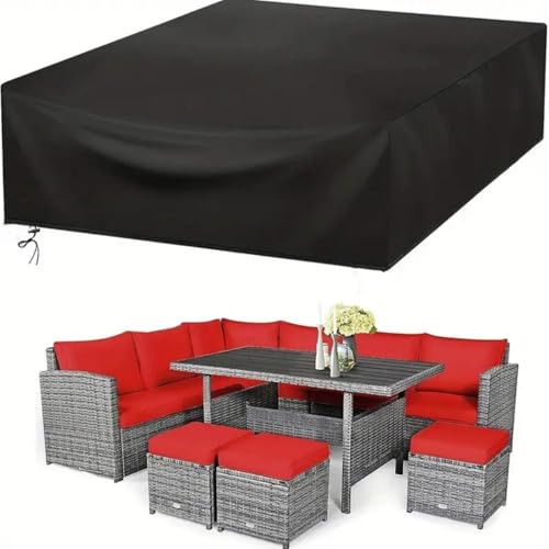 YUSUZHU Schutzhüllen Für Gartenmöbel, 150x90x70cm (LxWxH) Wasserdicht, UV-Beständiges, Schwerlast 420D Oxford Gewebe Gartentisch Sitzgruppe, Rechteckig von YUSUZHU