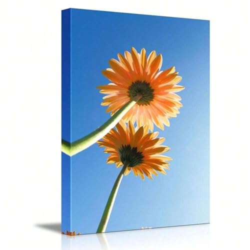 YUSUZHU Wandkunst auf Leinwand – Zwei Sonnenblumen im Sonnenpflanzenthema | Wanddekoration/Heimdekoration, Poster, Gemälde, Leinwanddrucke, 80 x 120 cm, rahmenlos YUSUZHU Wandkunst auf Leinwand – Zwei Sonnenblumen im Sonnenpflanzenthema | Wanddekoration/Heimdekoration, Poster, Gemälde, Leinwanddrucke, 80 x 120 cm, rahmenlos von YUSUZHU