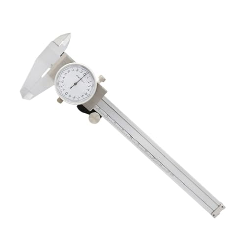 Messschieber mit Messuhr, Messschieber mit Nonius, 0–150 mm, 0,02 mm, Edelstahl-Messschieber von YUSWEET