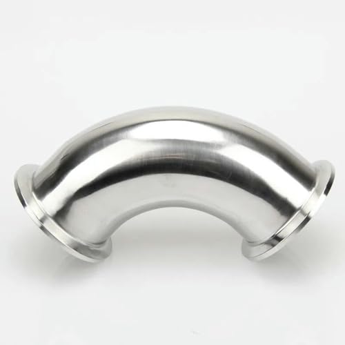 YUTBG 3/4 "1" 2 "3" 19 Mm-63 Mm Sanitär Tri Clamp Ferrule 90 Grad Winkelstück 304 Edelstahl Homebrew-51mm x 64 Ferrule von YUTBG