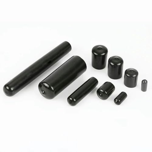 YUTBG Gummi-Überwurfmuttern Silikon-Hülsenstopfen Stopfen Softcover Endkappen Gewindeschutz Kunststoff-Verschluss Schutzdeckel Stopfen-1,8 mm-schwarz-20 STK YUTBG Gummi-Überwurfmuttern Silikon-Hülsenstopfen Stopfen Softcover Endkappen Gewindeschutz Kunststoff-Verschluss Schutzdeckel Stopfen-1,8 mm-schwarz-20 STK von YUTBG