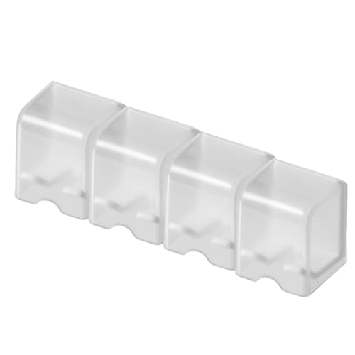 4pieces Selbstklebende Zahnbürstenhalter Wandmontaged Lagern Rack Mit Abdeckungen Raumsparung Für Moderne Badezimmer Dekore Deckung Zahnbürstenständer von YUTNGYNG