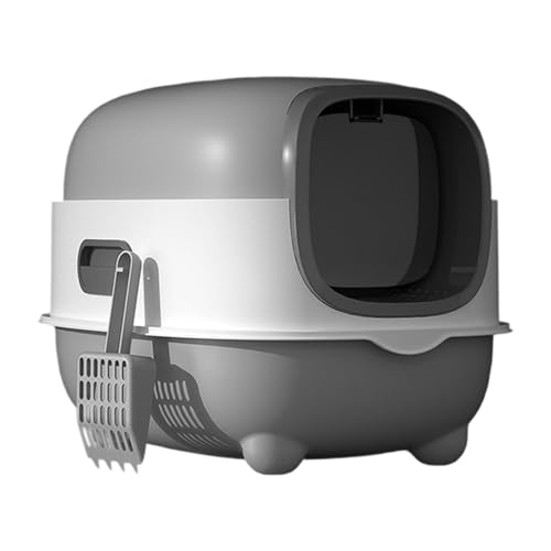 Katzenklo, Hohe Seitenwände, Glatte Oberflächen, Abnehmbare Schalen, Sichere Und Harte Hohe Kanten, Spritzwassergeschützt, Platzsparend, Geschlossen, Extra Große Katzentoilette, Leicht Zu Reinigen von YUTNGYNG