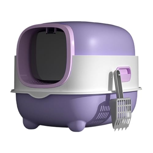 Katzenklo, Hohe Seitenwände, Glatte Oberflächen, Abnehmbare Schalen, Sichere Und Harte Hohe Kanten, Spritzwassergeschützt, Platzsparend, Geschlossen, Extra Große Katzentoilette, Leicht Zu Reinigen von YUTNGYNG